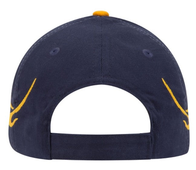 Otto Flame Pattern Brushed Cotton Twill Sandwich Visor Pro Style