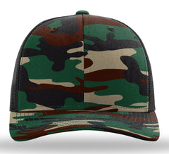 Richardson Trucker Camo Pattern Twill Mesh
