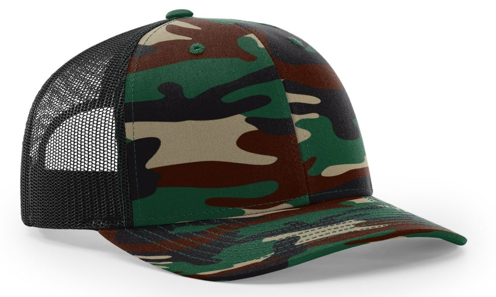 Richardson Trucker Camo Pattern Twill Mesh