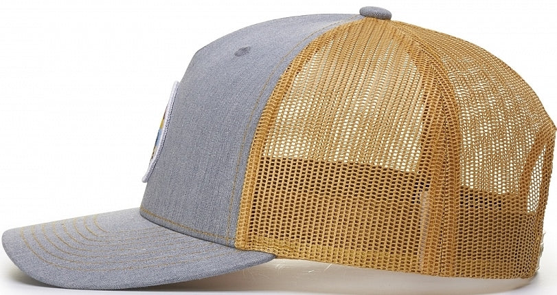 Richardson 5 Panel Seamless Front Trucker Twill Mesh Snapback Hat