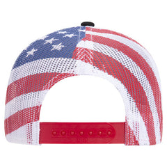 Otto American Flag Mesh Back Cotton Twill 6 Panel Low Profile