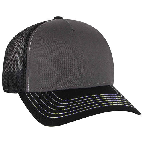 Otto Cotton Twill 5 Panel Low Profile Mesh Back Trucker Hat (Replaces 102-1318)