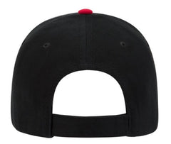 OTTO Cap 6 Panel Low Profile Baseball Cap Brushed Bull Denim Sandwich Visor