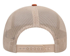 OTTO Cap 6 Panel Adult and Youth Poly Cotton Mid Profile Mesh Back Trucker Hat