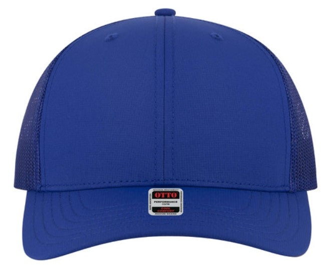 OTTO 6 Panel Mid Profile Polyester Pongee Front Mesh Back Trucker Hat