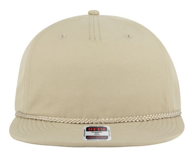 OTTO Cap 5 Panel Pro Style Roped Snapback Hat