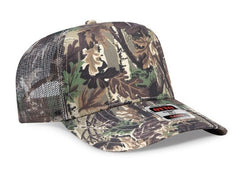 OTTO Cap Camouflage 5 Panel Mid Crown Mesh Back Trucker Hat