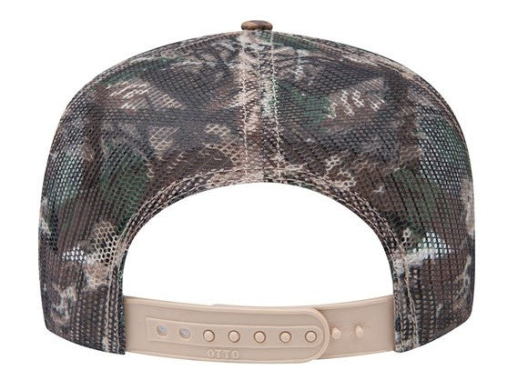 OTTO Cap Camouflage 5 Panel Mid Crown Mesh Back Trucker Hat