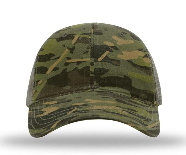 Richardson Camo 6 Panel Trucker Mesh Relaxed Tactical Multicam