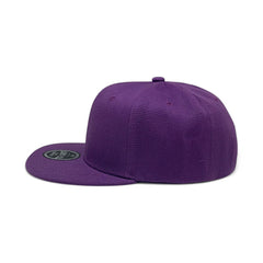 Basic Cap Plain Poly Snapback Hat 8002