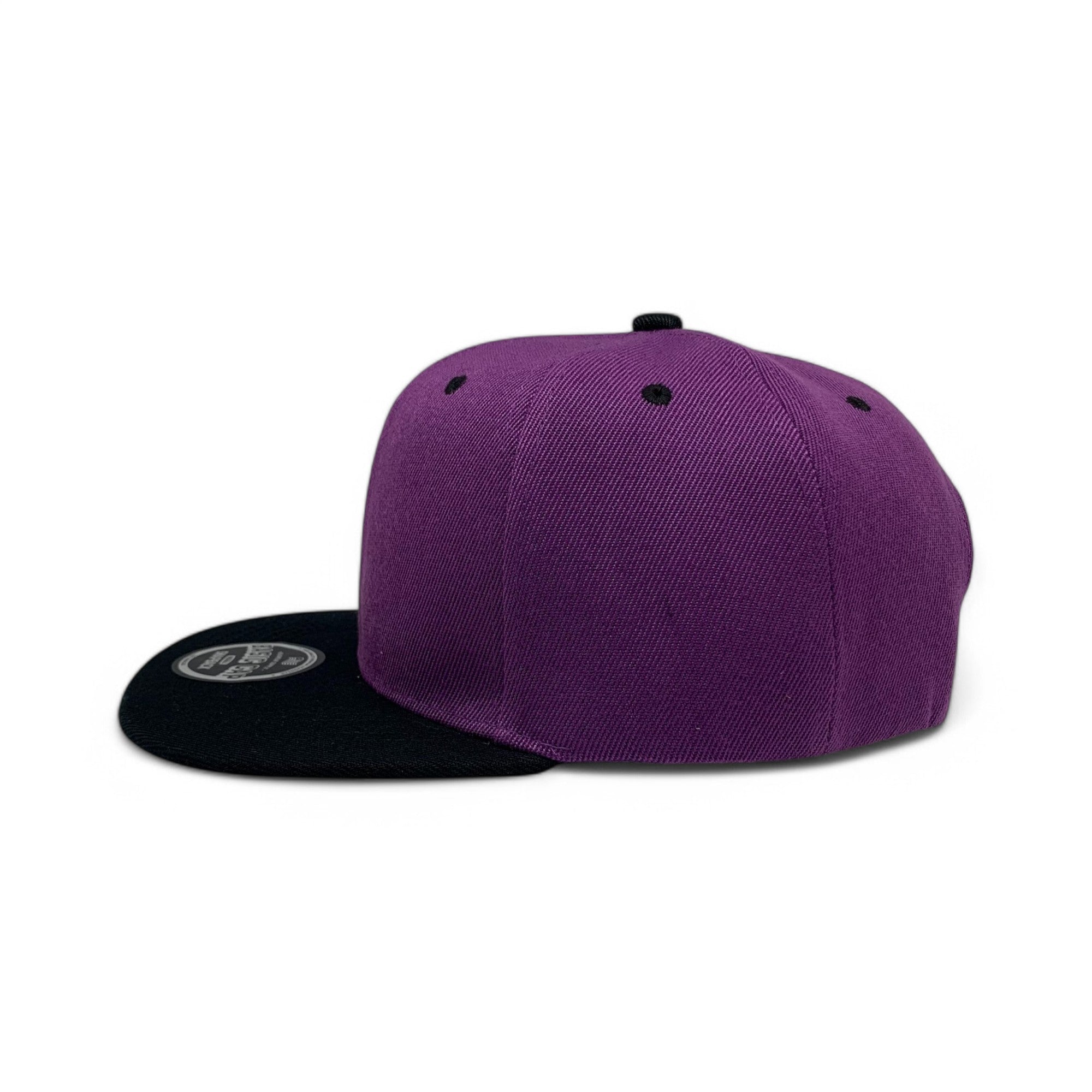 Basic Cap Plain Poly Snapback Hat 8002