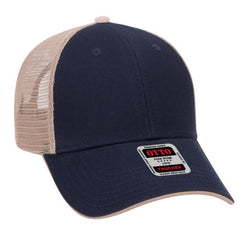 Otto Cotton Twill Colored Edge Visor Low Profile Pro Style Meshback Cap 122-945