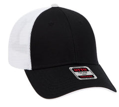 Otto Cotton Twill Colored Edge Visor Low Profile Pro Style Meshback Cap 122-945