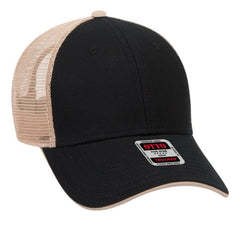 Otto Cotton Twill Colored Edge Visor Low Profile Pro Style Meshback Cap 122-945