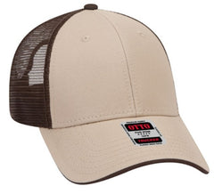 Otto Cotton Twill Colored Edge Visor Low Profile Pro Style Meshback Cap 122-945