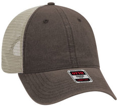 Otto 6 Panel Relaxed Low Pro Washed Pigment Dyed Cotton Twill Soft Mesh Back 121-1202