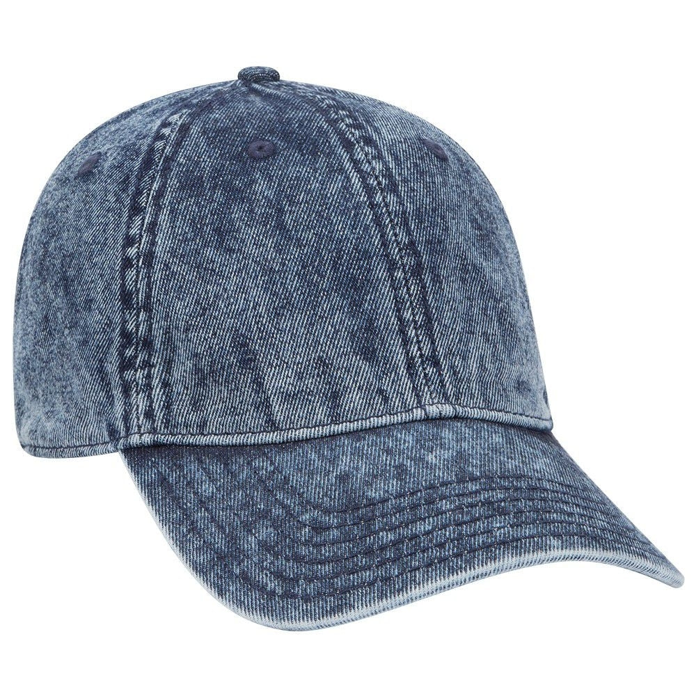 Otto 6 Panel Low Profile Snow Washed Demin Cap