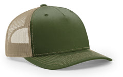 Richardson 5 Panel Seamless Front Trucker Twill Mesh Snapback Hat 112FP