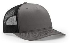 Richardson 5 Panel Seamless Front Trucker Twill Mesh Snapback Hat 112FP