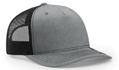 Richardson 5 Panel Seamless Front Trucker Twill Mesh Snapback Hat 112FP