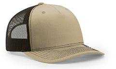 Richardson 5 Panel Seamless Front Trucker Twill Mesh Snapback Hat 112FP
