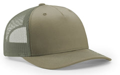Richardson 5 Panel Seamless Front Trucker Twill Mesh Snapback Hat 112FP