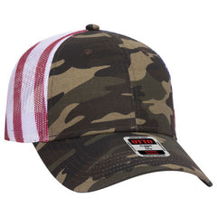 Otto American Flag Mesh Back Cotton Twill 6 Panel Low Profile