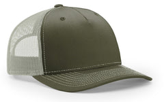 Richardson 5 Panel Seamless Front Trucker Twill Mesh Snapback Hat 112FP