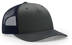 Richardson 5 Panel Seamless Front Trucker Twill Mesh Snapback Hat 112FP