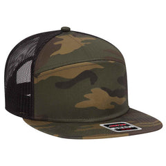 Otto 7 Panel Trucker Mesh Flat Bill 172-1298