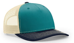 Richardson 5 Panel Seamless Front Trucker Twill Mesh Snapback Hat 112FP