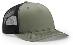 Richardson 5 Panel Seamless Front Trucker Twill Mesh Snapback Hat 112FP