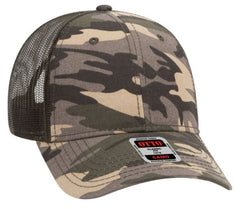 OTTO Cap Camo 6 Panel Low Profile Trucker Mesh 105-1247