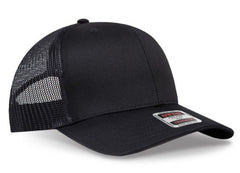 OTTO Cap 6 Panel Adult and Youth Poly Cotton Mid Profile Mesh Back Trucker Hat 112-1