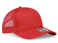 OTTO Cap 6 Panel Adult and Youth Poly Cotton Mid Profile Mesh Back Trucker Hat 112-1