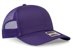 OTTO Cap 6 Panel Adult and Youth Poly Cotton Mid Profile Mesh Back Trucker Hat 112-1