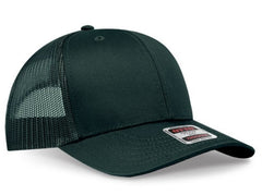 OTTO Cap 6 Panel Adult and Youth Poly Cotton Mid Profile Mesh Back Trucker Hat 112-1