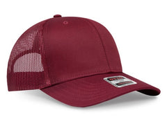 OTTO Cap 6 Panel Adult and Youth Poly Cotton Mid Profile Mesh Back Trucker Hat 112-1