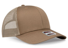OTTO Cap 6 Panel Adult and Youth Poly Cotton Mid Profile Mesh Back Trucker Hat 112-1