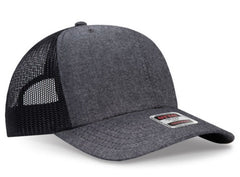 OTTO Cap 6 Panel Adult and Youth Poly Cotton Mid Profile Mesh Back Trucker Hat 112-1