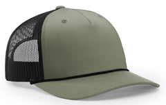 Richardson Seamless 5 Panel Roped Front Trucker Mesh Back Hat 112FPR