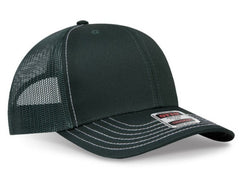 OTTO Cap 6 Panel Adult and Youth Poly Cotton Mid Profile Mesh Back Trucker Hat 112-1