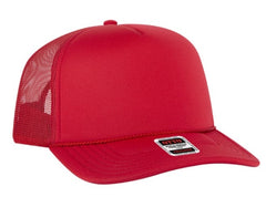 OTTO Cap 5 Panel High Crown Polyester Foam Front Mesh Back Trucker Hat 3932-1
