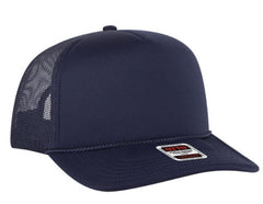 OTTO Cap 5 Panel High Crown Polyester Foam Front Mesh Back Trucker Hat 3932-1