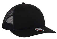 OTTO 6 Panel Mid Profile Polyester Pongee Front Mesh Back Trucker Hat 112-3