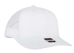 OTTO 6 Panel Mid Profile Polyester Pongee Front Mesh Back Trucker Hat 112-3