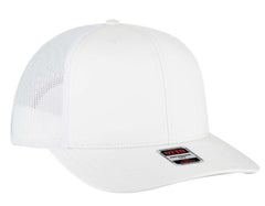OTTO 6 Panel Mid Profile Polyester Pongee Front Mesh Back Trucker Hat 112-3