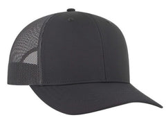 OTTO 6 Panel Mid Profile Polyester Pongee Front Mesh Back Trucker Hat 112-3