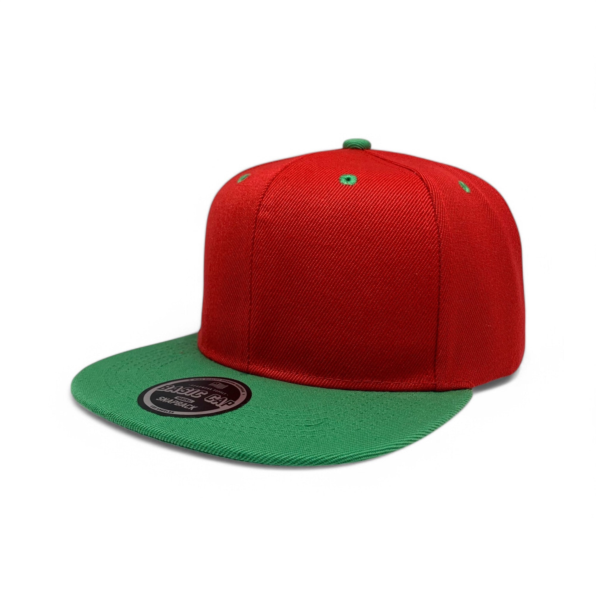 Basic Cap Plain Poly Snapback Hat 8002