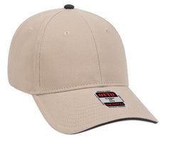 OTTO Cap 6 Panel Low Profile Baseball Cap Brushed Bull Denim Sandwich Visor 23-255